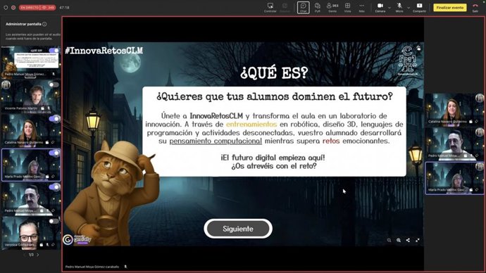 Presentación telemática de 'InnovaRetosCLM' .