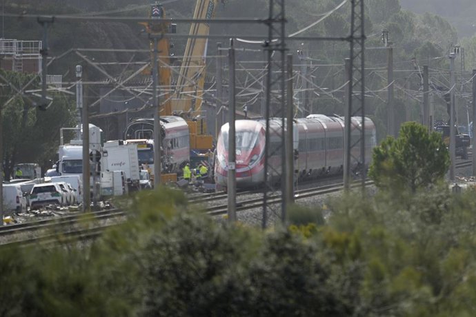 Imagen de la zona afectada por el accidente ferroviario en Adamuz (Córdoba) del 18 de enero de 2026.