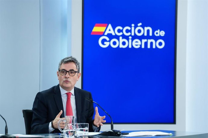 Archivo - El ministro de Presidencia, Justicia y Relaciones con las Cortes , Félix Bolaños.