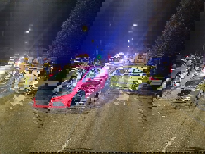 Accidente de tráfico en la calle Valle de Arán de Valladolid.