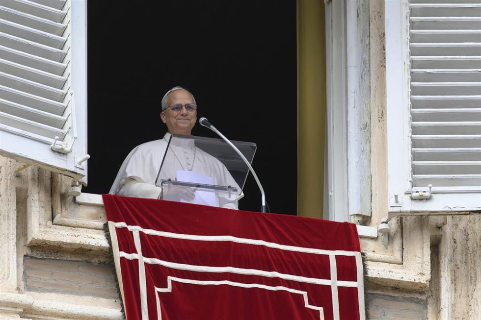 El Papa León durante el Ángelus del 4 de enero.