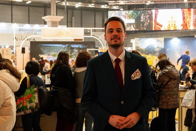 El diputado de Promoción y Turismo de la Diputación de Jaén, Francisco Javier Lozano, en Fitur 2026.