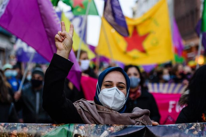 Archivo - Imagen de archivo de manifestaciones prokurdas en Alemania 