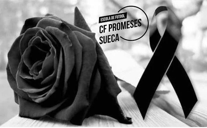 La escuela de fútbol del menor de 13 años fallecido en Sueca convoca para este lunes un minuto de silencio en su memoria.