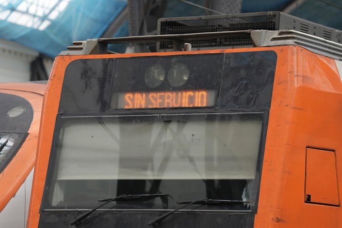 Trens sense servei en l'Estació de França de Barcelona, a 21 de gener de 2026, a Barcelona, Catalunya (Espanya)
