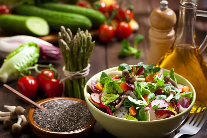 Dieta saludable, verduras y vegetales
