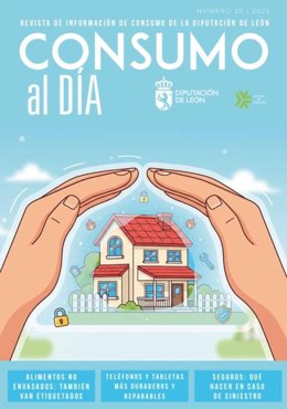 Portada de la nueva edición de la revista 'Consumo al Día',  editada por la Oficina Provincial de Consumo de la Diputación de León.