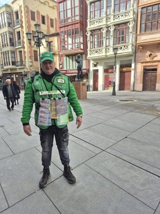 Ángel Pascual Martín, vendedor de la ONCE en Zamora.