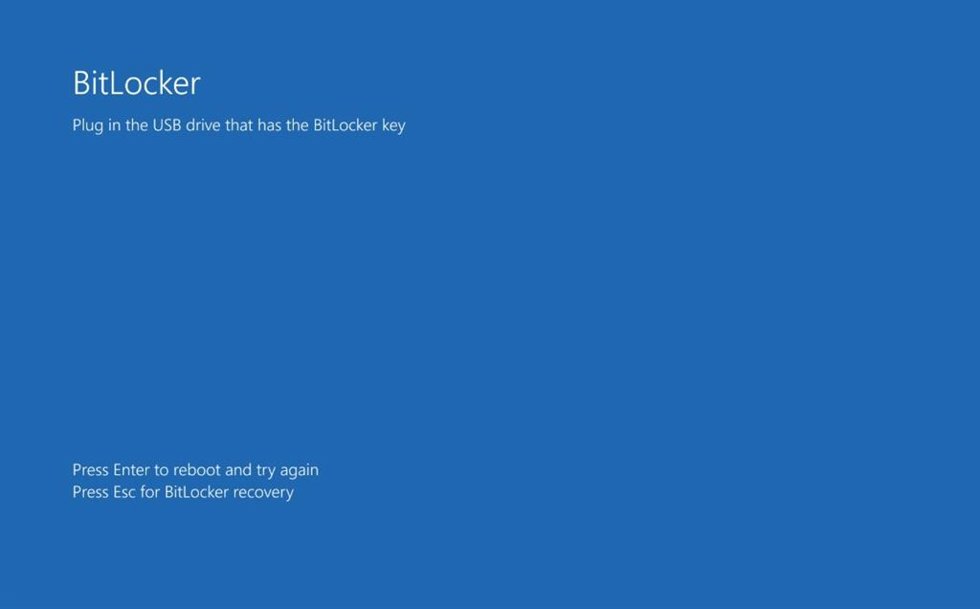 Pantalla de BitLocker