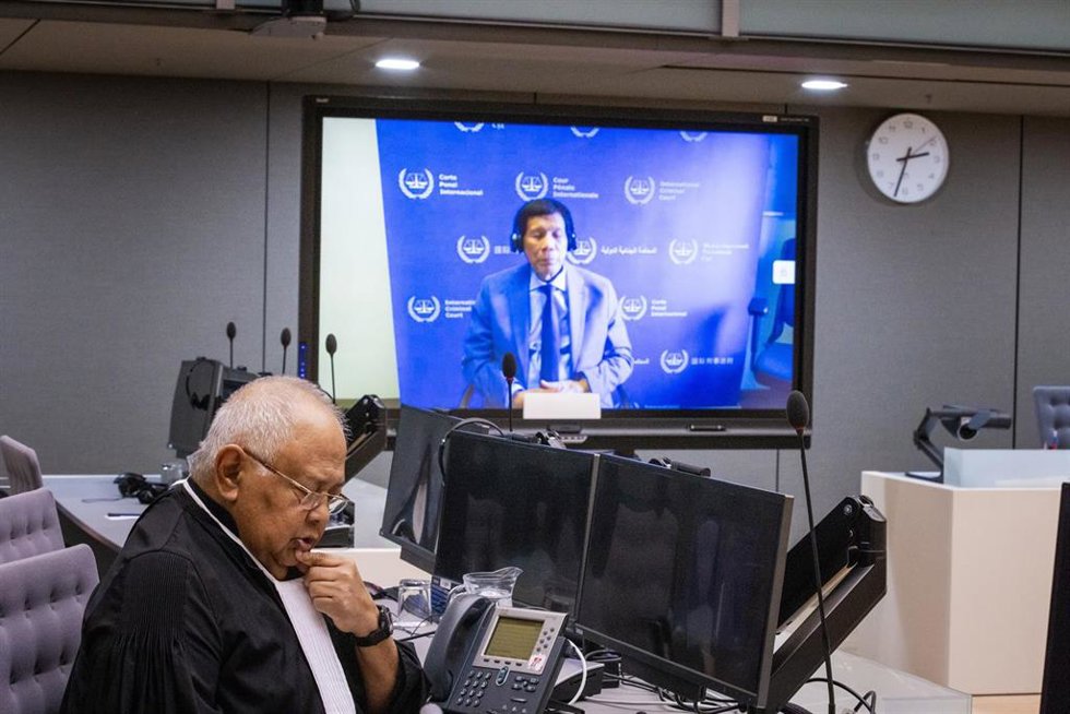 Archivo - El expresidente de Filipinas Rodrigo Duterte comparece por primera vez ante el Tribunal Penal Internacional (TPI) tras su detención
