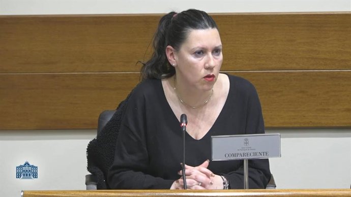 La directora general de Participación Ciudadana, Transparencia, Diversidad Sexual y LGTBI, Nuria Rodríguez, durante su comparecencia este lunes.
