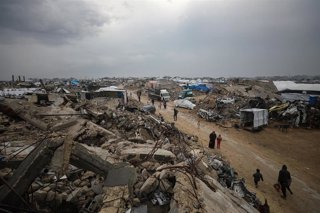 Desplazados palestinos en la Franja de Gaza