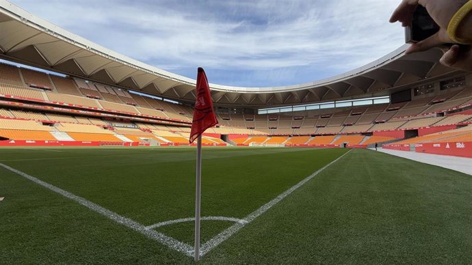 Archivo - Detalle del Estadio de la Cartuja tras la finalización de las obras en abril de 2025.