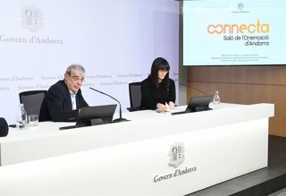 Ladislau Baró y Mònica Bonell durante la rueda de prensa del salón 'Connecta'