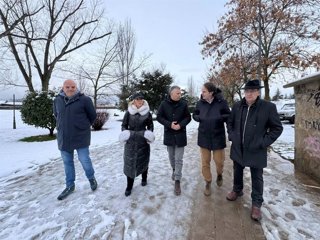 El consejero Bermúdez de Castro este luens en Jaca.