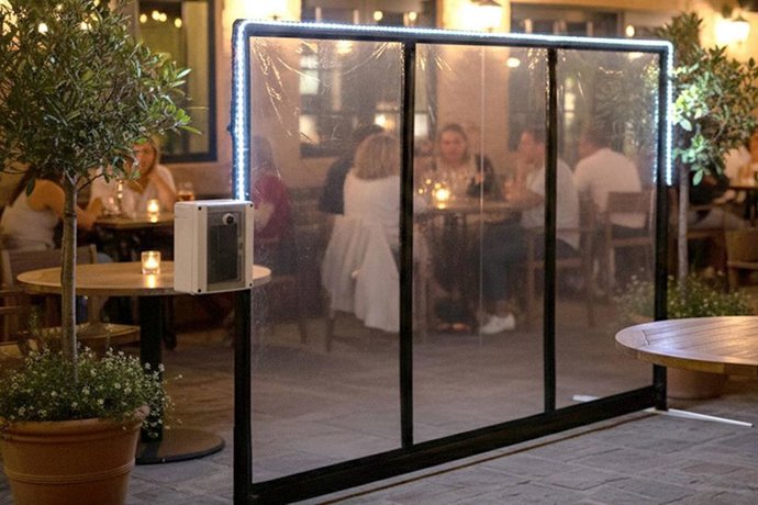 Radiador invisible de Herga Energy, en una terraza