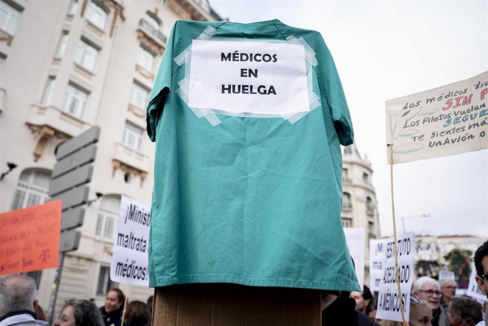 Imagen de una manifestación de médicos en Madrid.