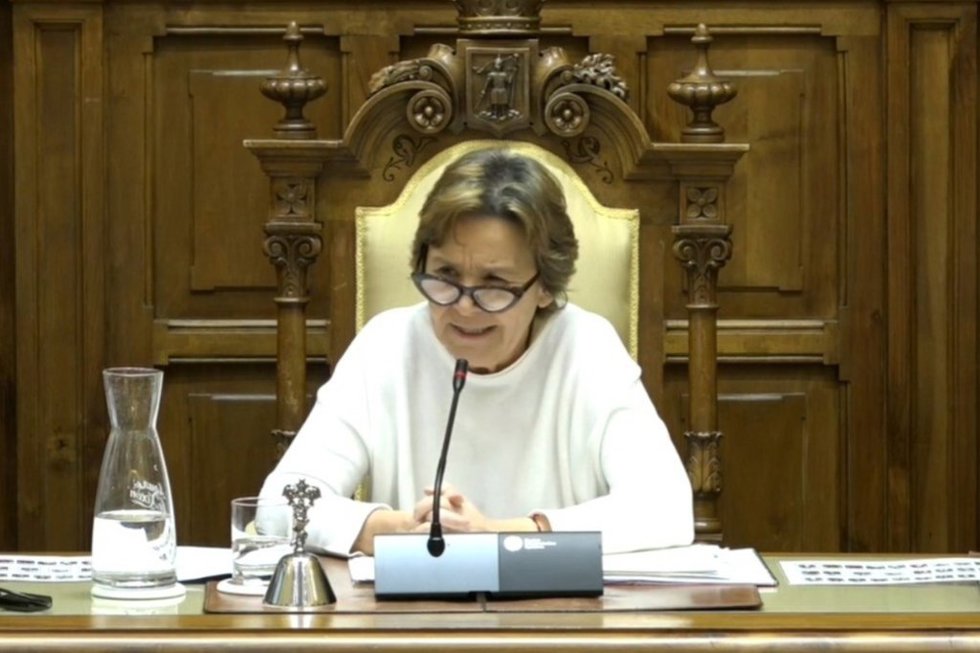 La alcaldesa de Gijón, Carmen Moriyón, preside el Pleno Debate del Estado del Municipio.