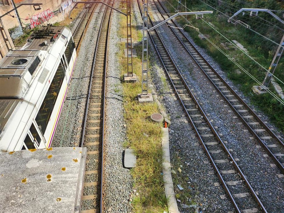 Un tren llega a Santander