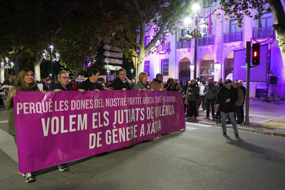 Manifestación en Xtiva