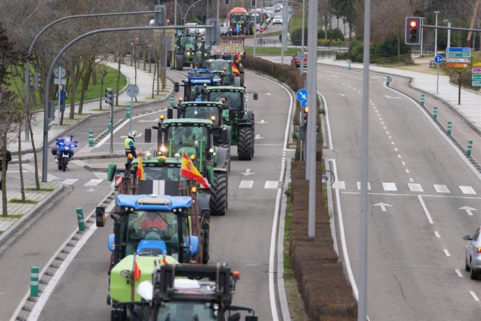 Decenas de tractores el pasado 15 de enero en una protesta del campo.