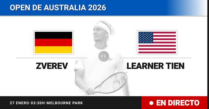 Alexander Zverev - Learner Tien: resumen y estadísticas del partido de Cuartos de final de Australian Open ATP