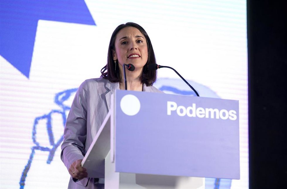 Archivo - La secretaria política de Podemos y eurodiputada, Irene Montero