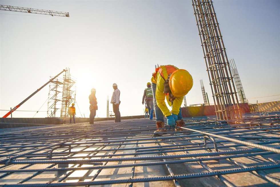Archivo - El sector de la construcción en España