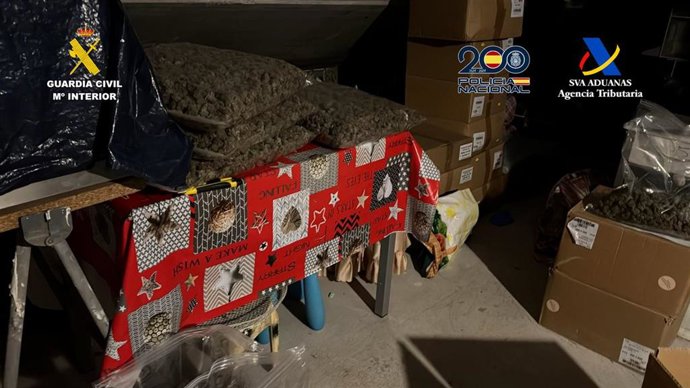 Marihuana hallada por la Guardia Civil en la operación 'Ataraxia'.