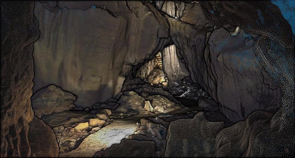 Fundación Ibercaja colabora para adquirir un escáner láser móvil, LiGrip H120, que ya se utiliza para la investigación científica en la Cueva de las Güixas,en Villanúa (Huesca)