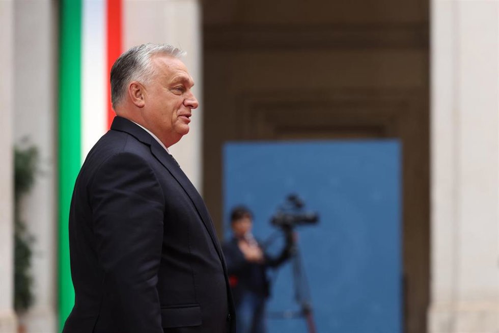 Archivo - El primer ministro húngaro, Viktor Orban, en un reciente viaje a Italia para reunirse con la primera ministra, Giorgia Meloni.