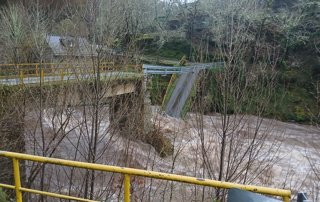 Caída de un puente en Navia.