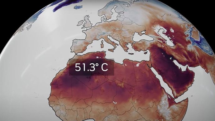 Imagen del modelo Earth-2 de Nvidia.