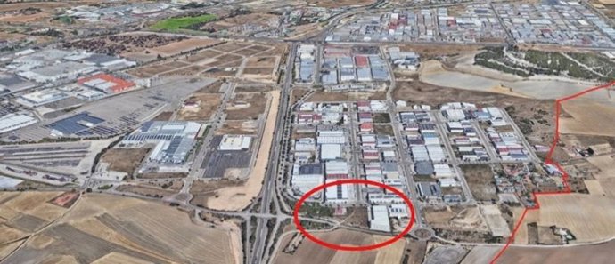 Ubicación de la parcela en la que se construirá el centro de tratamiento de residuos del polígono de San Cristóbal.