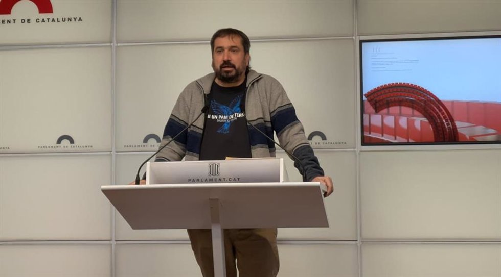 El portavoz de la CUP en el Parlament, Dani Cornell