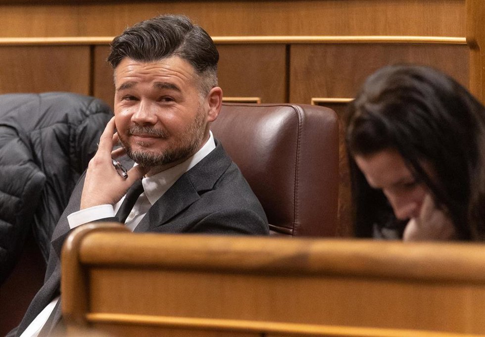 El portavoz de ERC en el Congreso, Gabriel Rufián.