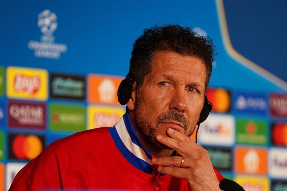 El entrenador del Atlético de Madrid, Diego Pablo Simeone, en rueda de prensa.