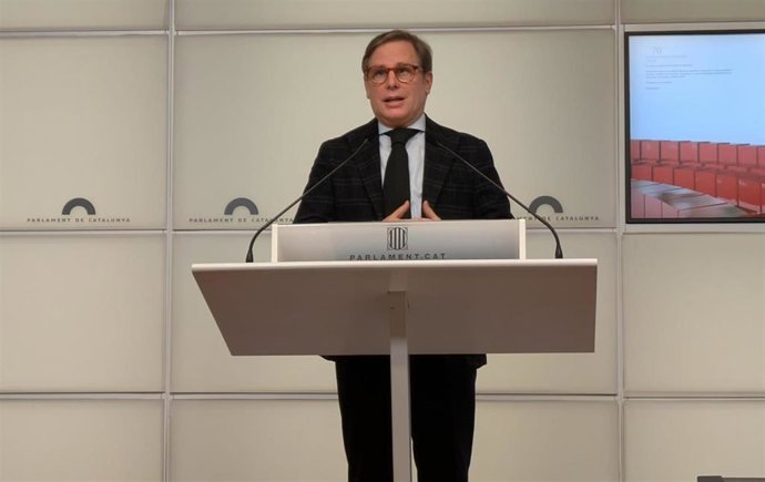 El portavoz de Vox en el Parlament, Joan Garriga