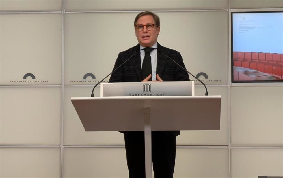 El portavoz de Vox en el Parlament, Joan Garriga