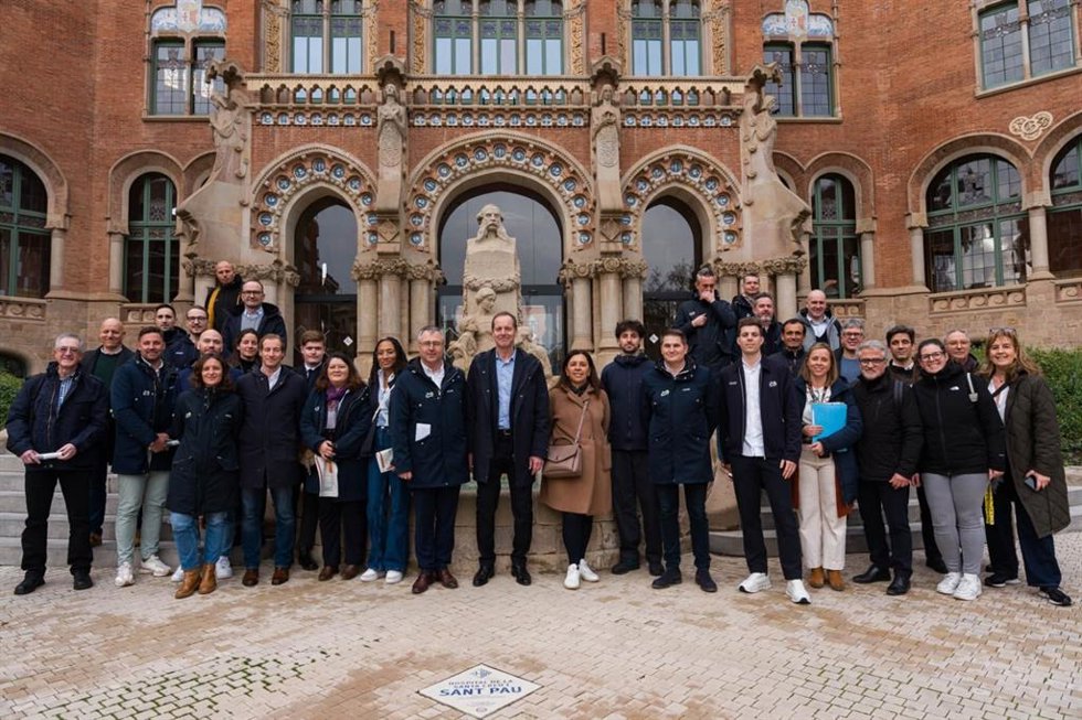 Comitiva de ASO en el recinto histórico de Sant Pau.