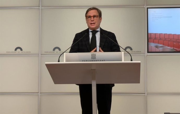 El portaveu de Vox al Parlament, Joan Garriga