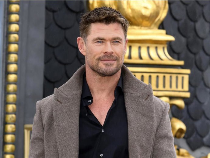 El actor Chris Hemsworth durante la presentación de la película 'Ruta de escape' en el Club Metrópolis