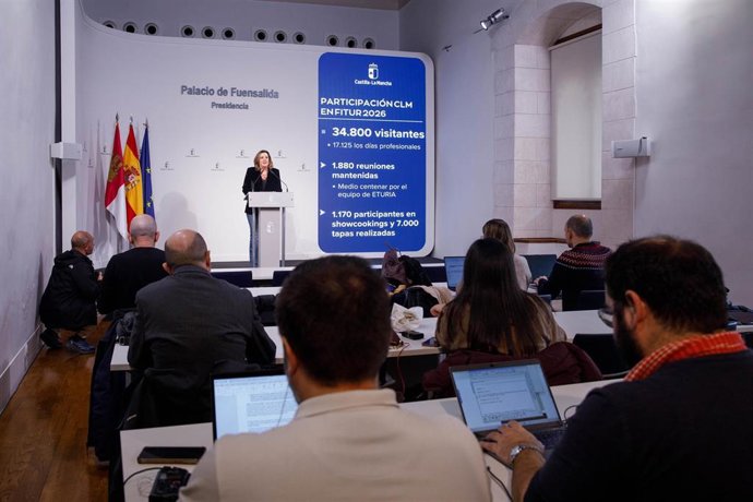 La consejera de Economía, Empresas y Empleo, Patricia Franco, comparece en rueda de prensa para informar sobre asuntos de su departamento.