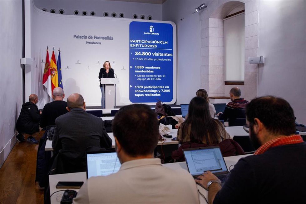 La consejera de Economía, Empresas y Empleo, Patricia Franco, comparece en rueda de prensa para informar sobre asuntos de su departamento.
