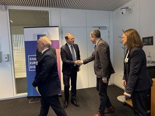 El conselleiro de Ciencia, Román Rodríguez, en Bruselas.