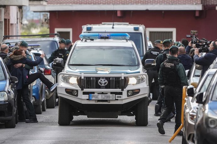 Arribada de l'autor confés del crim de Sueca als jutjats 