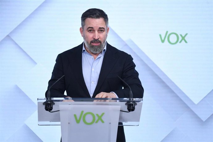 Archivo - El líder de VOX, Santiago Abascal,  