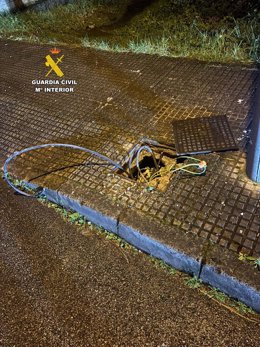 Punto de robo de cable