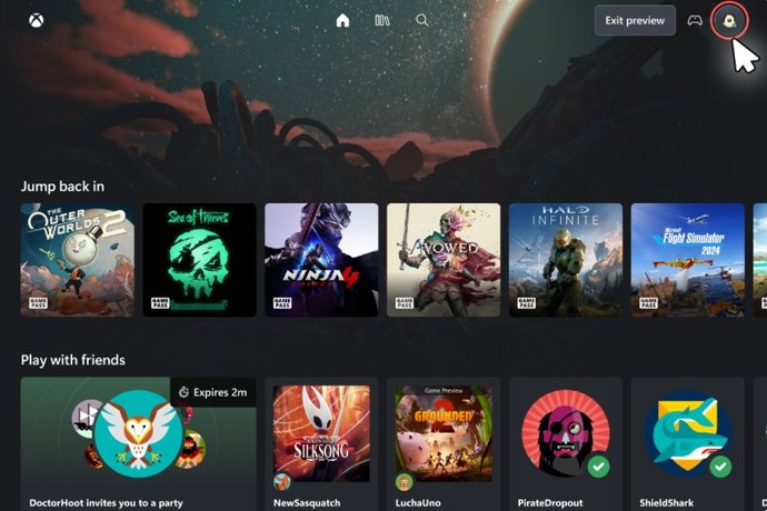 Nova interface web para Xbox Cloud Gaming