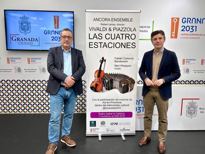 El concejal de Cultura, Jorge Saavedra, en la presentación del concierto.